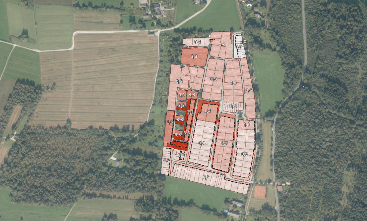 Aufzonierung der Grundstücke