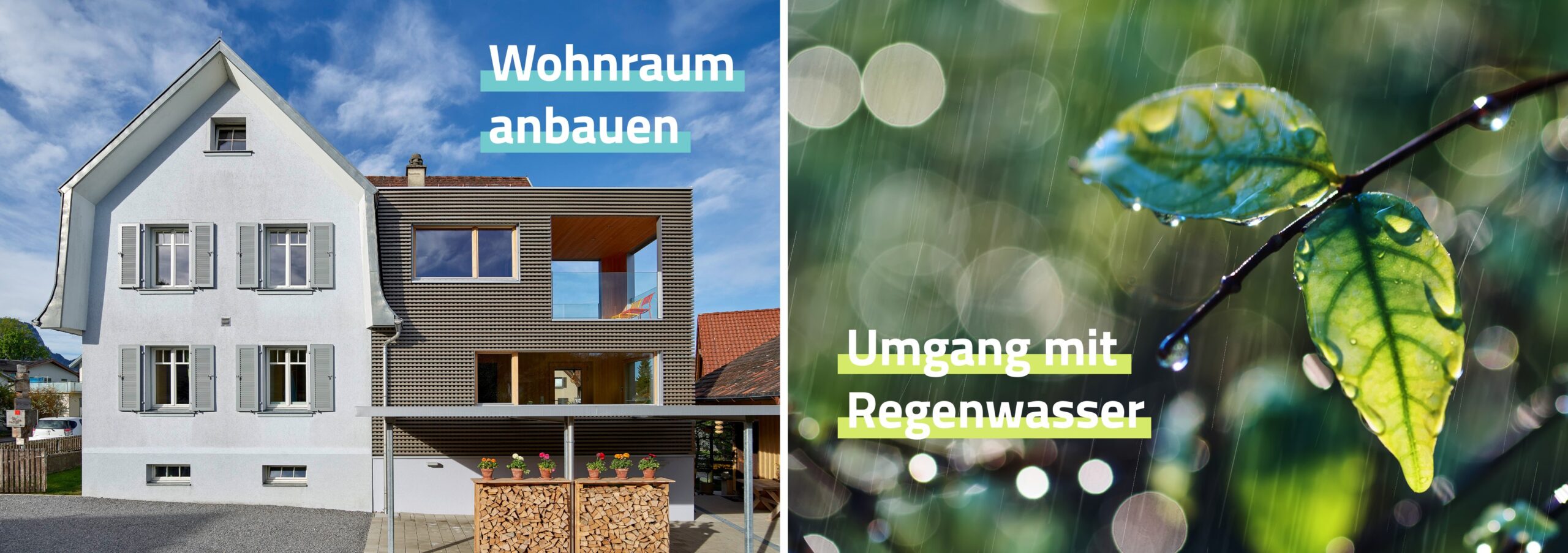 Wohnraumerweiterung und nachhaltigem Regenwassermanagement